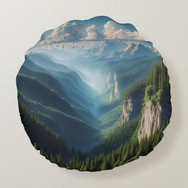 Synpunkten från backe rund kudde (Baksidan)