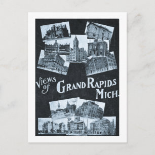 Synpunkter från Grand Rapids Michigan-Vintagen Vykort