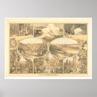 Synpunkter från Kusten järnvägen i södra Stilla ha Poster