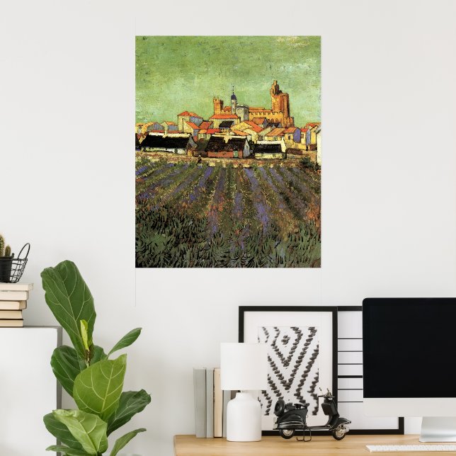 Synpunkter från Saintes Maries av Vincent van Gogh Poster (Hemmakontoret)