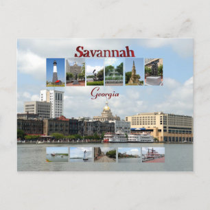 Synpunkter från Savannah Georgia Vykort