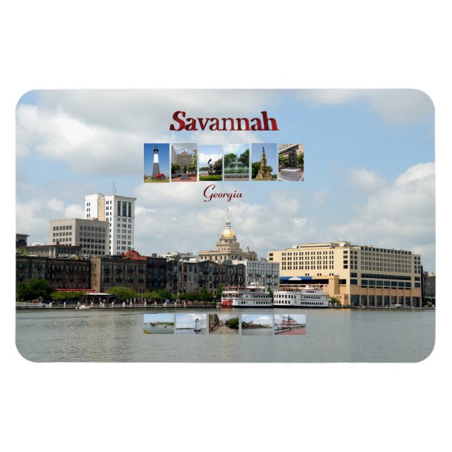 Synpunkter från Savannah, Georgien Magnet (Horisontell)