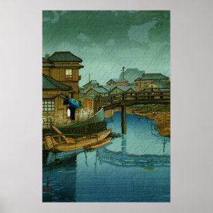 Synpunkter från Tokaido Shinagawa Kawase Hasui Poster