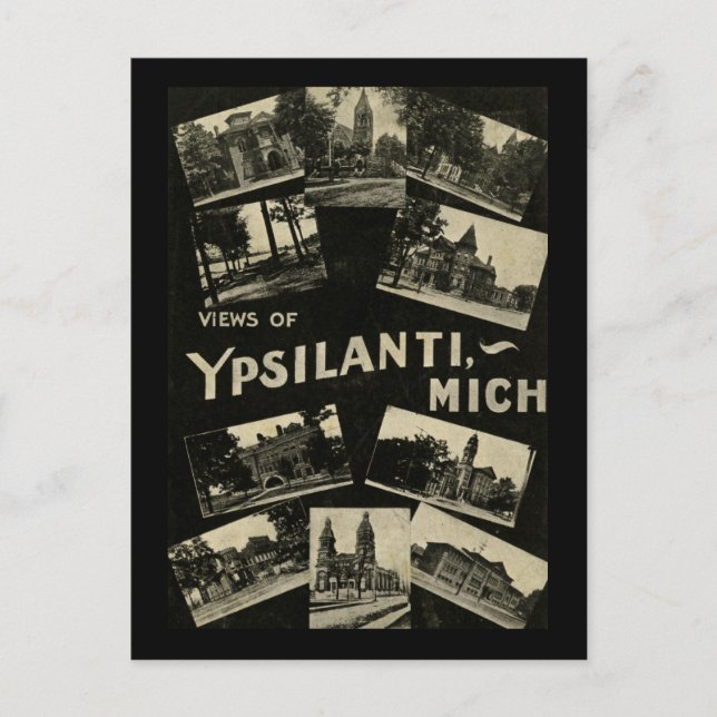 Synpunkter från Ypsilanti Michigan - Vintagen Vykort (Framsida)