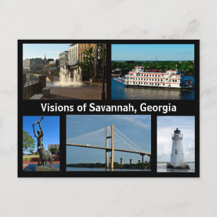 Synpunkter på Savannah, Georgiens vykort för Helgd