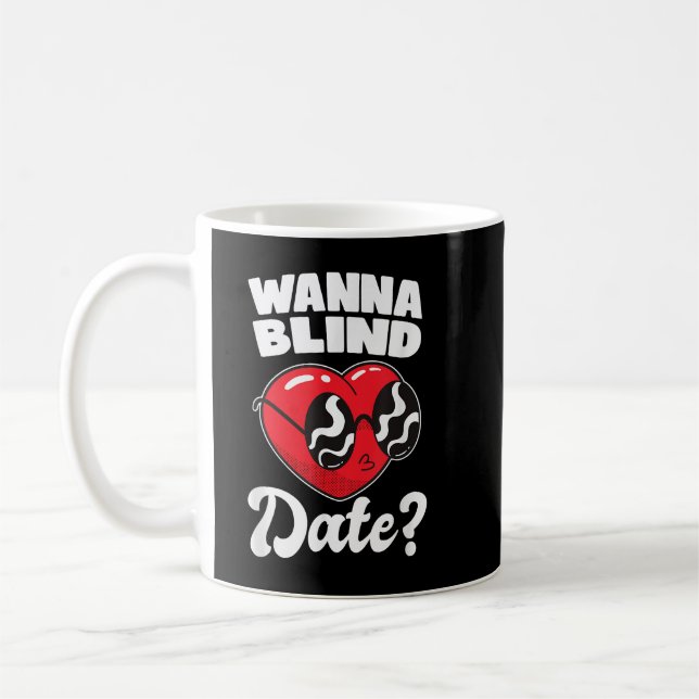 Synskadad Blind utan blindskrift Kaffemugg (Vänster)