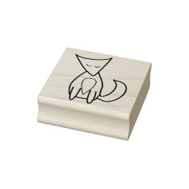 Syntax från Cute Woodland Fox Line Teckning Stämpel