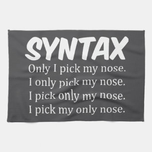 Syntax Funny Nose Picking Kökshandduk