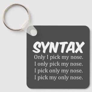 Syntax Funny Nose Picking Nyckelring
