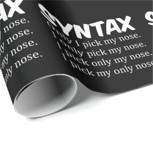 Syntax Funny Nose Picking Presentpapper
