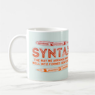 Syntax Funny Sentence-struktur Grammar Kaffemugg