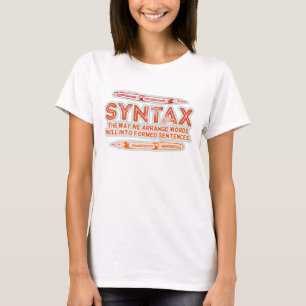Syntax Funny Sentence-struktur Grammar T Shirt