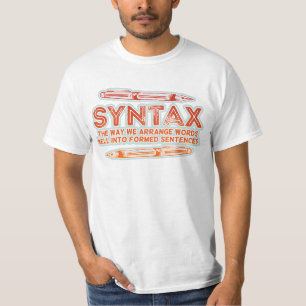 Syntax Funny Sentence-struktur Grammar T Shirt