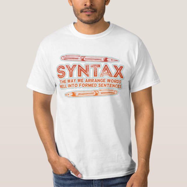 Syntax Funny Sentence-struktur Grammar T Shirt (Framsida)