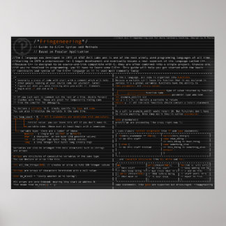 Syntax och Methods i C-språket Poster