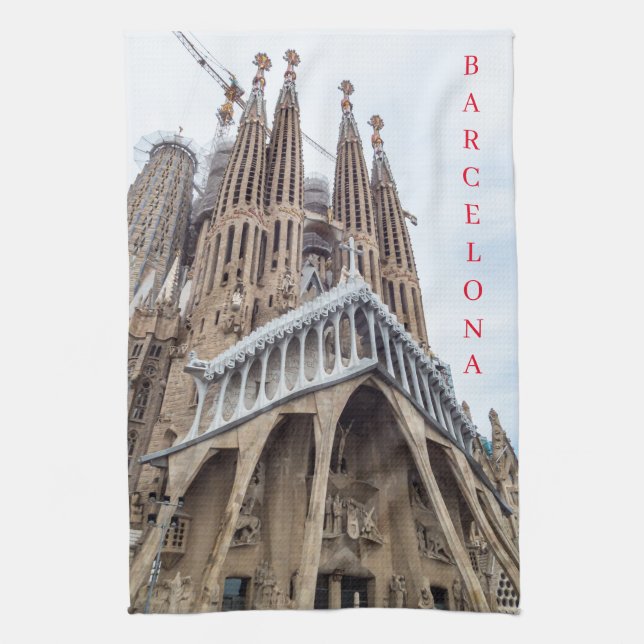 Syntehanddum från Barcelona Sagrada Familia Kökshandduk (Vertikal)