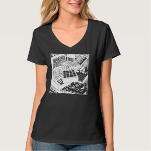 Syntesisatorer för elektronisk musikutfyllning t shirt