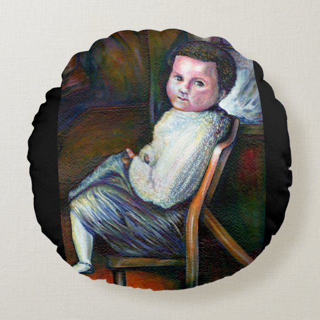 Syntetisk Rund Kudde (Framsidan)