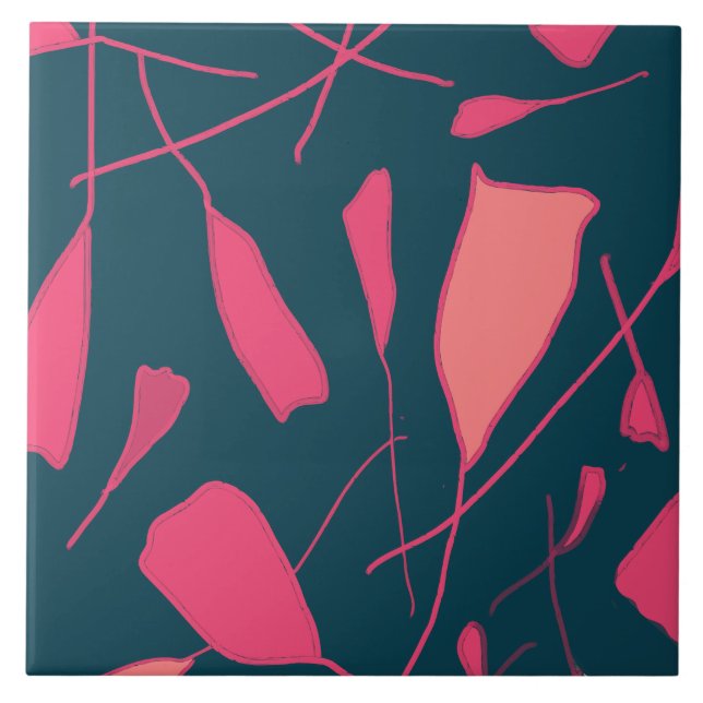 Syntetiska, rena ro-petaler, keramiskt plattor kakelplatta (Framsidan)