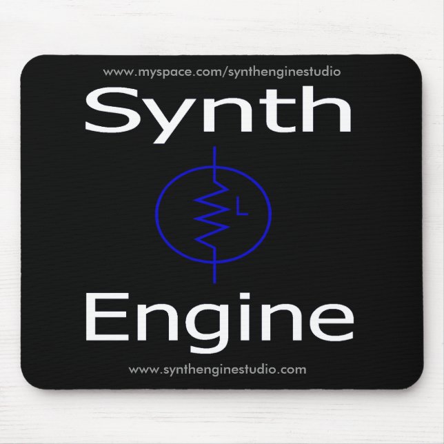 Synth motor Mousepad (svarten) Musmatta (Framsidan)