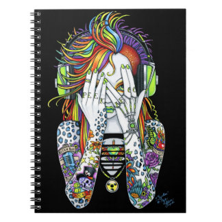 Synthea Psytrance titt en Anteckningsbok Med Spiral