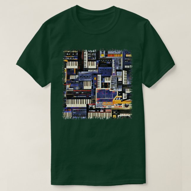 Synthesizer Älskare Artwork T Shirt (Design framsida)