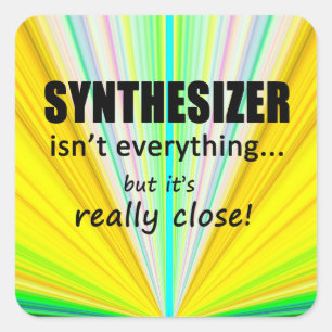 Synthesizer är inte All Square-fästpunkt Fyrkantigt Klistermärke