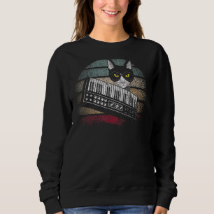 Synthesizer Cat Retro Synth Vaporwave Cat T Shirt