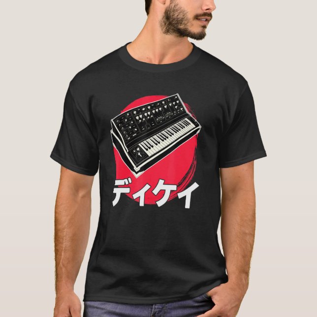 Synthesizer Japanalog Synthwave Techno Synth Synth T Shirt (Framsida)