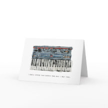 Synthesizer Kärlek Valentine Day Greeting Card