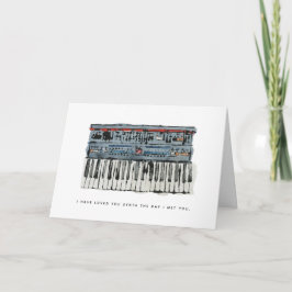 Synthesizer Kärlek Valentine Day Greeting Card Helgkort