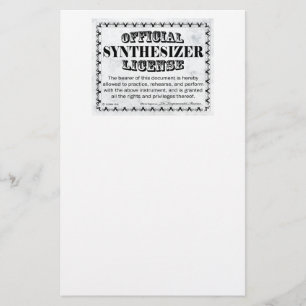 Synthesizer-licens Brevpapper