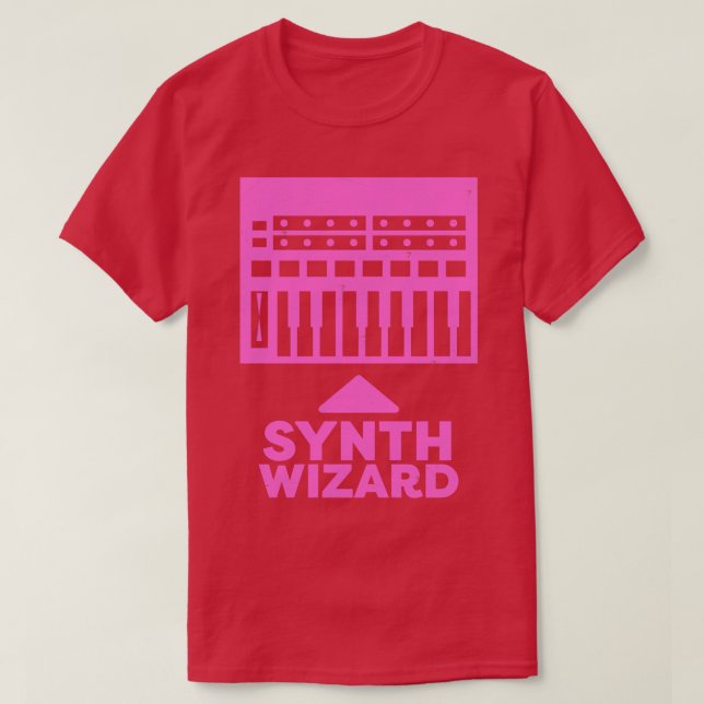 Synthesizer Music Producer i Synth Wizard T Shirt (Design framsida)