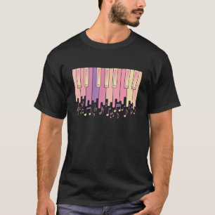 Synthesizer och Treble Clef Tangentbord T Shirt