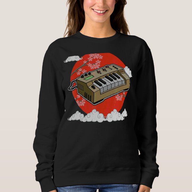 Synthesizer Synth Tangentbord Electronic Musician  T Shirt (Framsida)