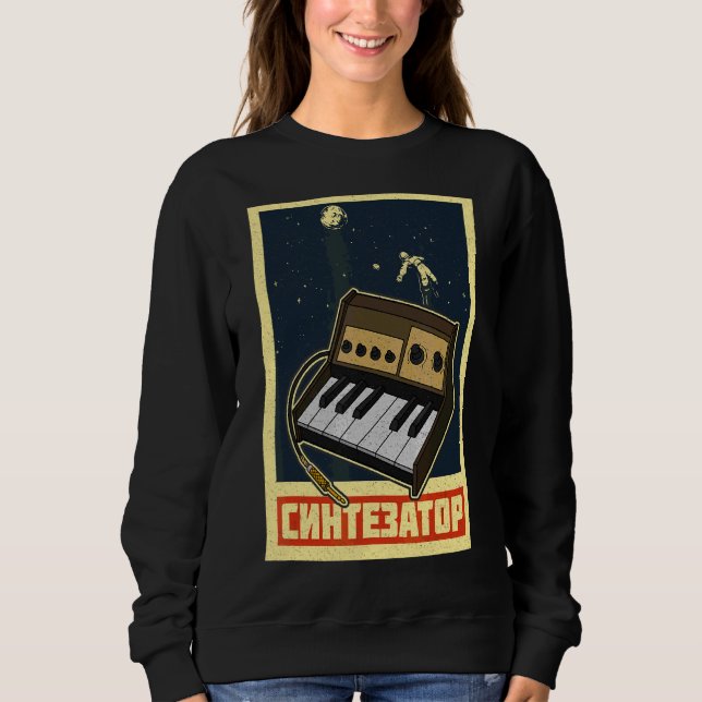 Synthesizer Synth Tangentbord Electronic Musician  T Shirt (Framsida)
