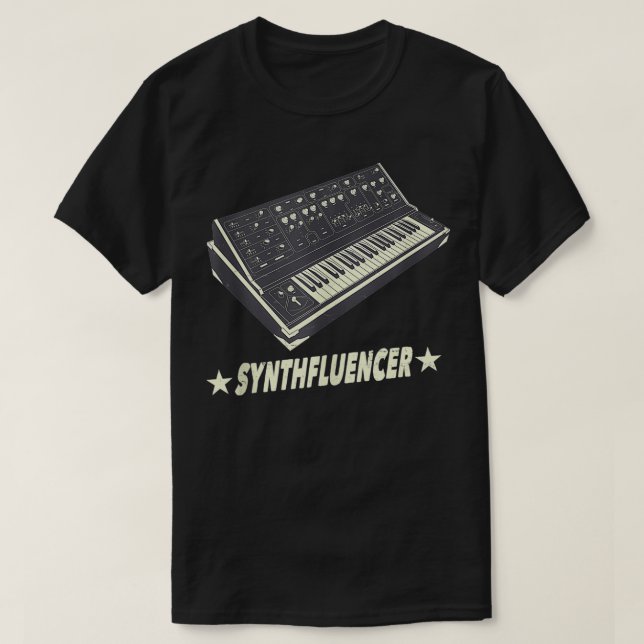 Synthesizer Synthfluencer Synth Retro Pro T Shirt (Design framsida)