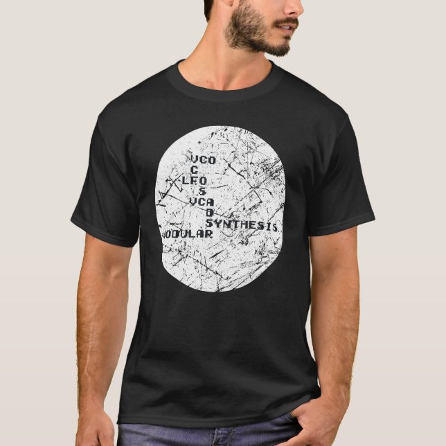 Synthesizer Techno Kart T Shirt (Framsida)