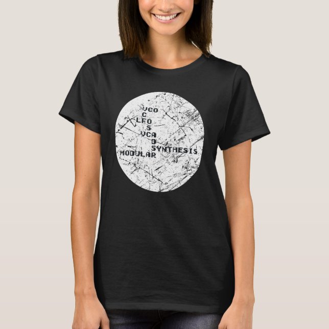 Synthesizer Techno Karta T Shirt (Framsida)