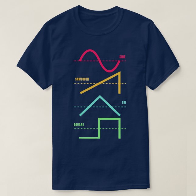 Synthesizer Techno Modular Synth Analog T Shirt (Design framsida)