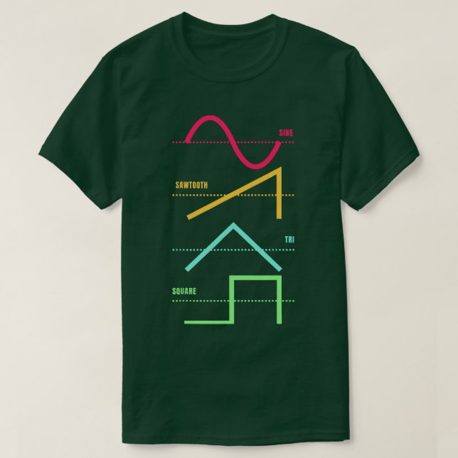 Synthesizer Techno Modular Synth Analog T Shirt (Design framsida)