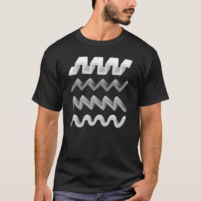 Synthesizer Waveform T Shirt (Framsida)