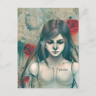 Synthetic Beauty Blue Vykort
