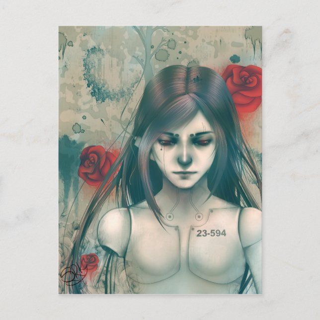 Synthetic Beauty Blue Vykort (Framsida)