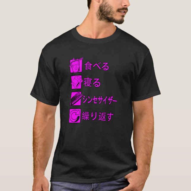 Synthpop New-Wave-musik, Upprepar Synth-Japanska S T Shirt (Framsida)