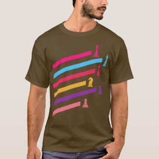 Synthwave 80s Chess Delar T Shirt