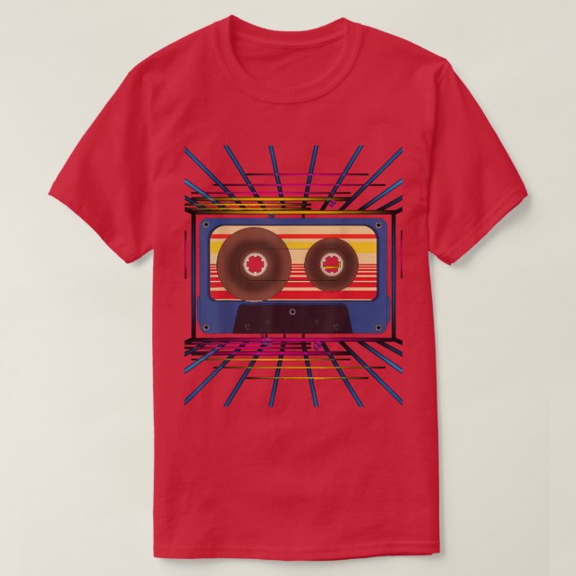 Synthwave 80s Music Lover Retro Vaporwave Art Cass T Shirt (Design framsida)