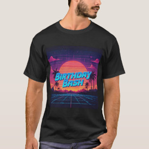 Synthwave Birthday Bash Manar Tshirt T Shirt