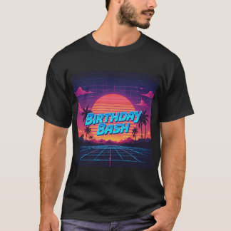 Synthwave Birthday Bash Manar Tshirt T Shirt