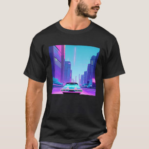 Synthwave car out retrowave futuresynth sci fi t shirt
